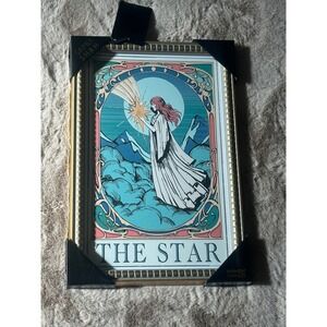 Sapna Shah The‎ Star Tarot Card Framed Canvas Wall Art Gold Frame Art Nouveau